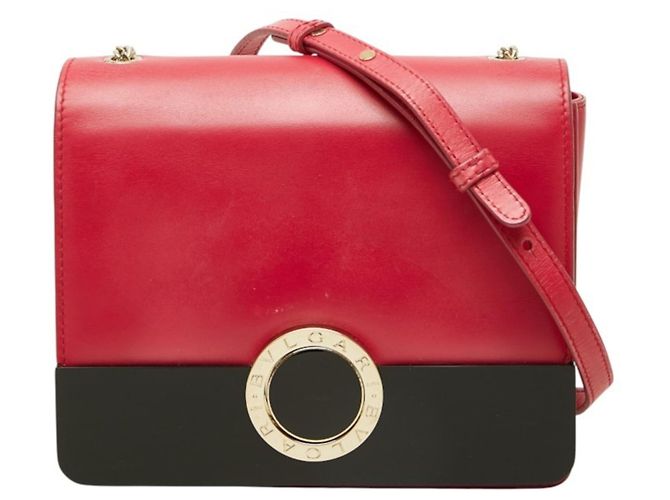 Bulgari Bolsa de Ombro com Corrente Bvlgari Rosa Vermelho