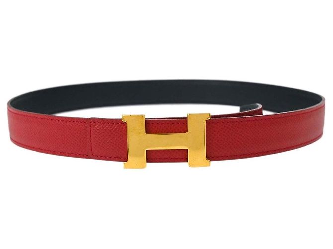 Hermès Hermes Constance Wendelgürtel aus Leder Medium Rot