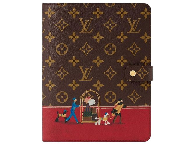 Copertina Agenda Louis Vuitton Monogram MM Carnets de Palace Marrone Rosso Monogramma