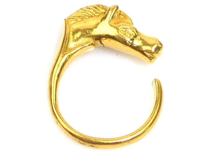 Hermès Hermes Gold Band Ring - Pferde-Design Golden