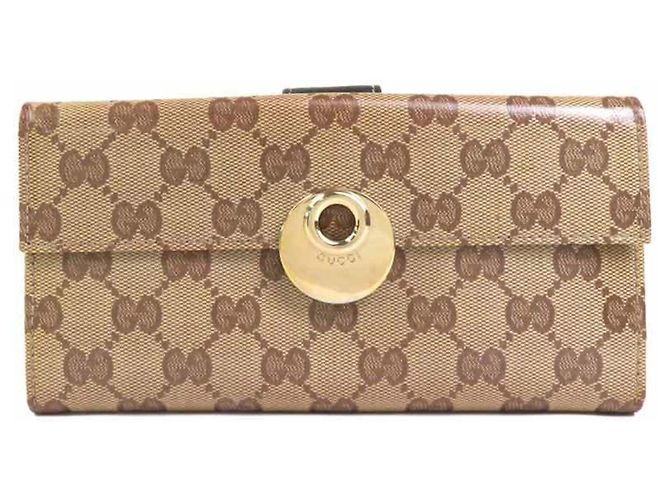 Gucci Bi-fold Long Wallet Brown