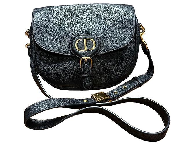 Autre Marque Bolsa Dior Bobby em pele de bezerro grão preto