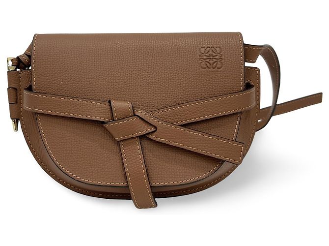 Loewe Gate Belt Leather Mini Brown