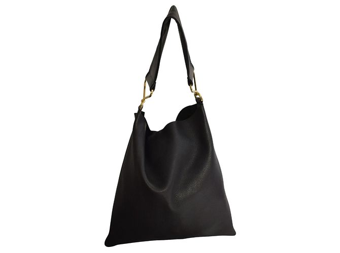 Marni Bolsa Hobo Couro Grão Preto
