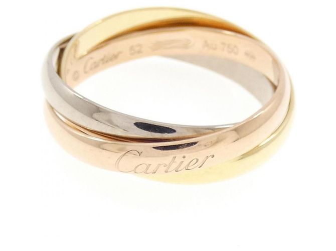 Cartier Trinity Ring aus 18K Rosa Weiß und Gelbgold