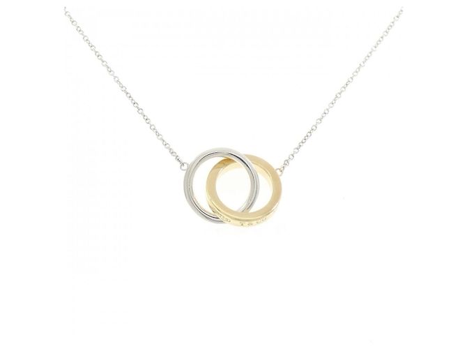 Autre Marque Collier Tiffany & Co. 1837 Interlocking Argenté Doré