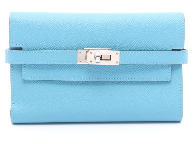 Hermès Hermes Kelly Wallet Medium Verso in Blue