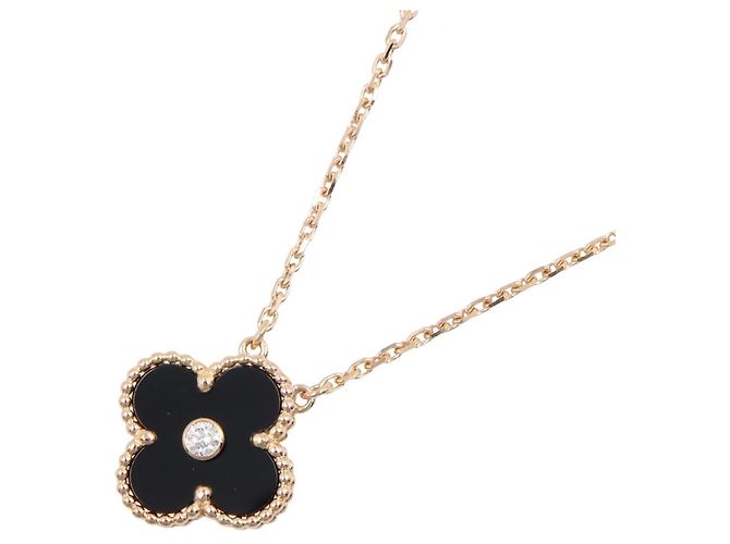Collana Van Cleef & Arpels Vintage Alhambra Nero D'oro