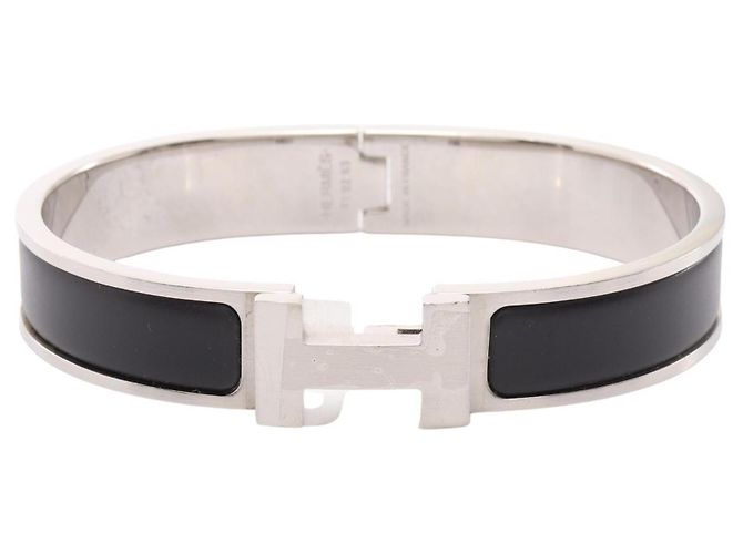 Hermès Hermes Clic Clac PM Bangle Black Silvery