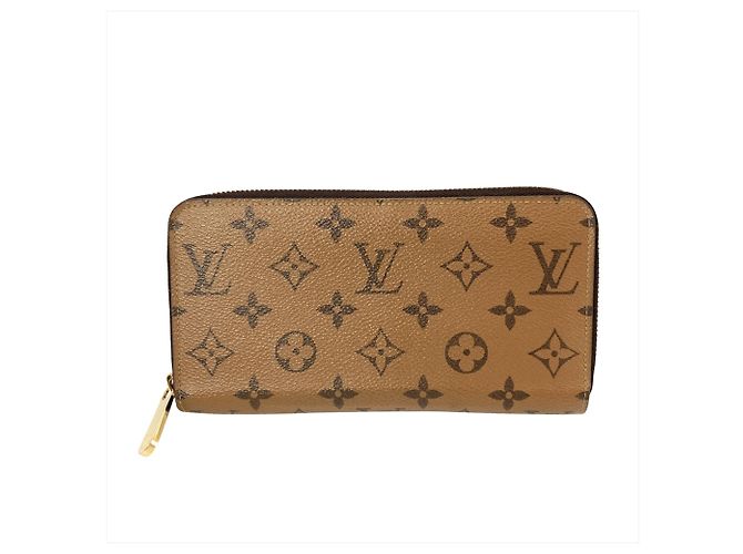Cartera Long Zippy Monogram Reverse Louis Vuitton Camello