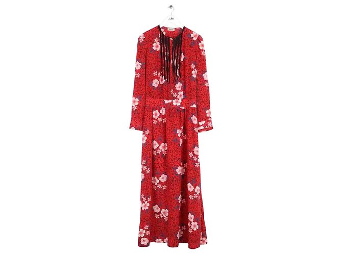 Zadig & Voltaire Remus langes rotes Seidenkleid