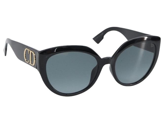 Occhiali da sole Christian Dior Plastica Nero Oro Auth 203630M D'oro
