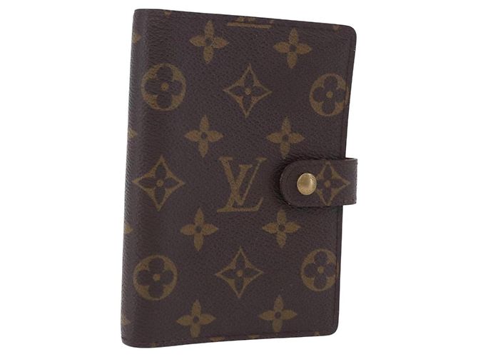 LOUIS VUITTON Monogram Agenda PM Day Planner Cover R20005 LV Auth ar14249