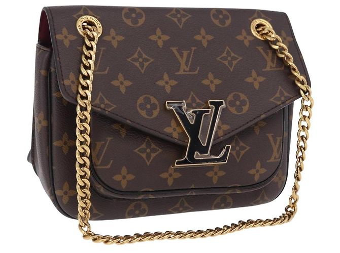LOUIS VUITTON Bolsa de Ombro Monogram Passy M45592 LV Auth 201537SAM Monograma