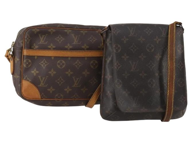 LOUIS VUITTON Bolsa de Ombro Monogram Conjunto de 2 LV Auth 190371 Monograma
