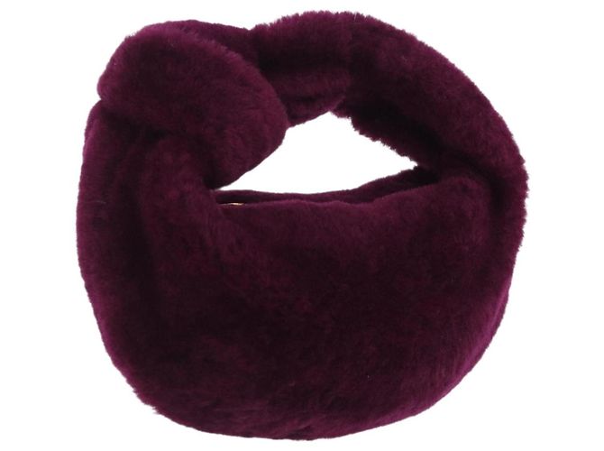 Borsa a mano BOTTEGA VENETA Jody Mini in shearling Viola Oro Auth 203692M D'oro Porpora