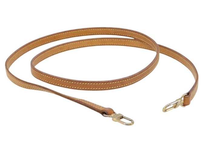 LOUIS VUITTON Nume leather Shoulder Strap Leather 48"" Beige LV Auth 204022V Bege