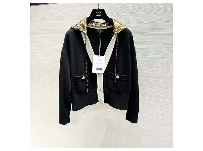 Pull Chanel en coton avec sequins Taille 38 Multicolore