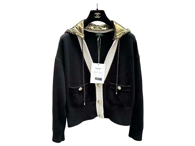 Pull Chanel en coton avec sequins Taille 38 Multicolore