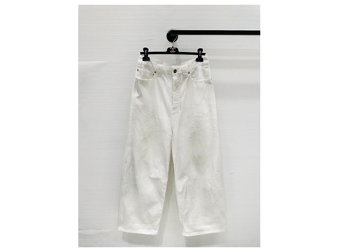 Pantalones Balenciaga de denim blanco Multicolor