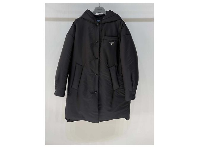 Prada Oversized Mantel aus Baumwolle Mehrfarben