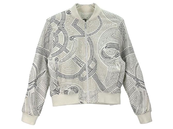 Giacca Hermès in cotone bianca Multicolore