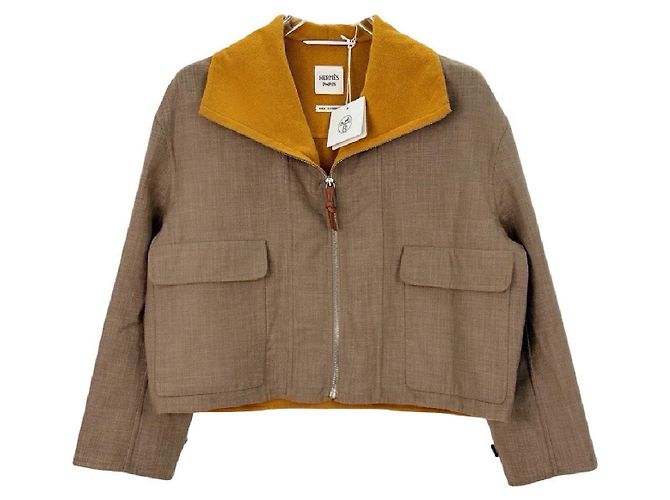 Chaqueta Hermès de cachebra marrón Multicolor