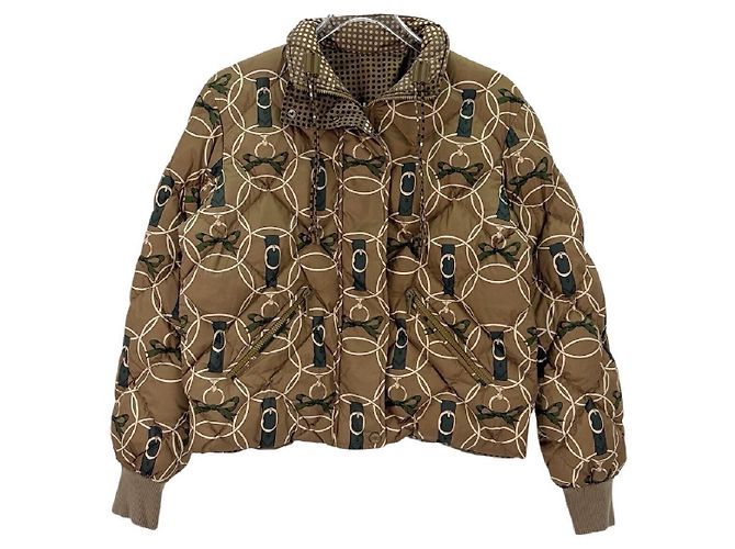 Chaqueta Hermès Marrón de Poliamida Multicolor
