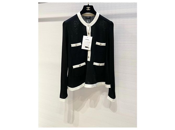 Top de seda Chanel Métiers d'Art Multicor 36