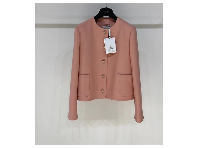 Autre Marque Casaco Dior de lã com ornamentos de pérolas Multicor
