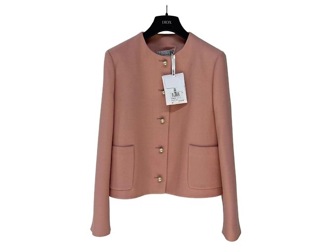 Autre Marque Dior Wool Jacket with Pearl Embellishment Multiple colors