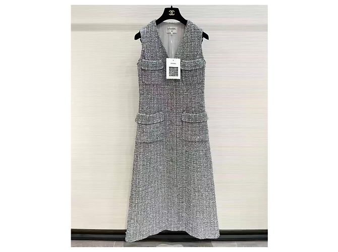 Top Chanel in Tweed Grigio Multicolore