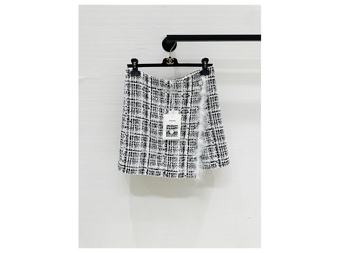 Calças Chanel de lã Multicor