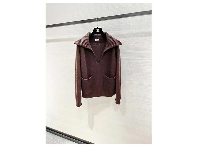 Céline Strickpullover aus Kaschmir Braun Mehrfarben