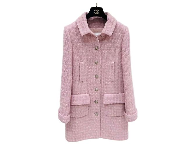 Chanel Snow Series Wool Coat Pink Size 34 Multiple colors