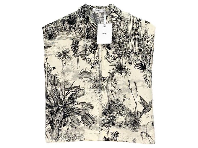 Autre Marque Top sem mangas Dior de algodão Multicor