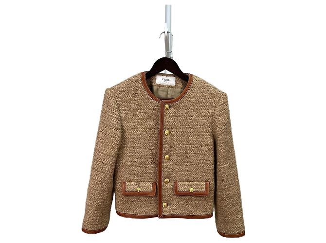 Céline Brown Wool Single-Breasted Jacket