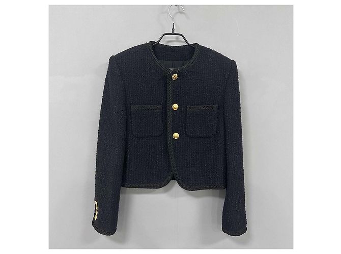 Céline Black Wool Jacket with Gold Buttons Multiple colors