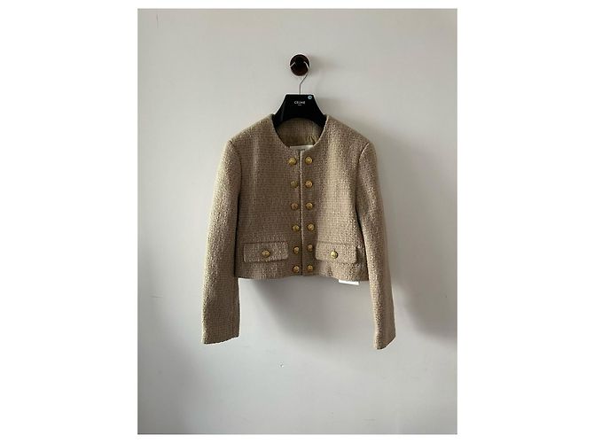 Giacca in tweed doppiopetto Céline Multicolore