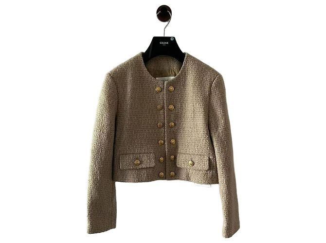 Céline Double Breasted Tweed Jacket