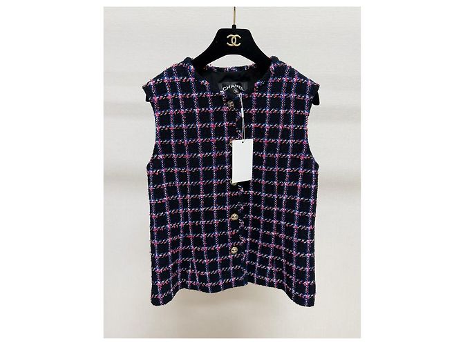 Chanel Wool Check Pattern Top Multiple colors