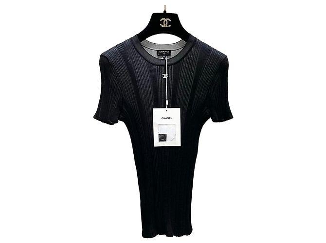 Top Chanel Beach Serie in cotone a maniche corte
