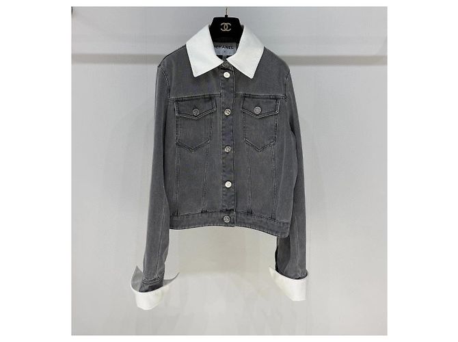 Chanel Denim Jacket Grey Size 36 Multiple colors