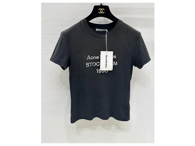Top Acne Studios de algodón con motivo estampado manga corta XS Multicolor