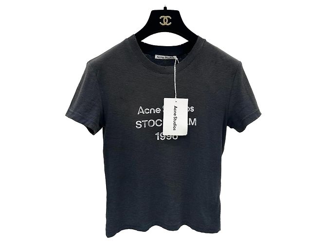Top Acne Studios de algodón con motivo estampado manga corta XS Multicolor