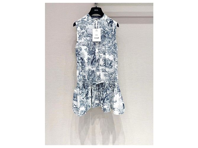 Autre Marque Vestido Dior de algodón con estampado animal Multicolor
