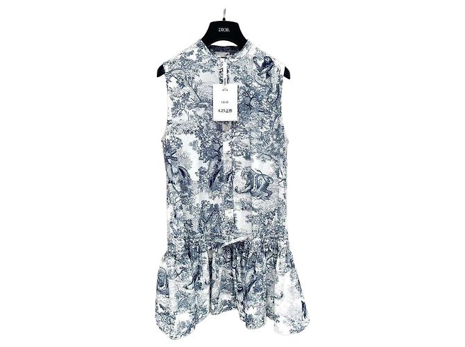 Vestido Dior de algodón con estampado animal Multicolor