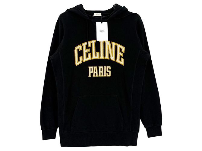 Céline Strickpullover aus Baumwolle schwarz Mehrfarben