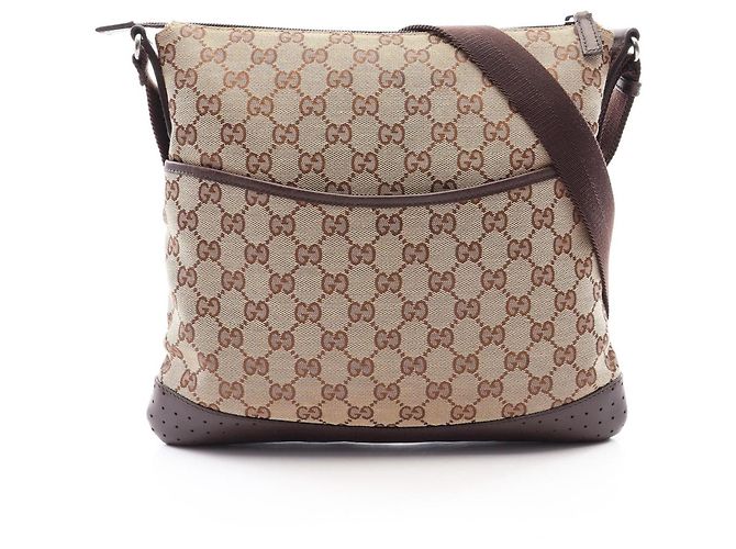 Borsa a tracolla Gucci GG Canvas Marrone Beige