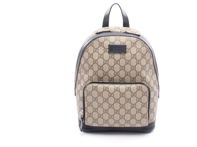 Mochila/Bolsa Gucci GG Supreme Small Marrom Preto Bege